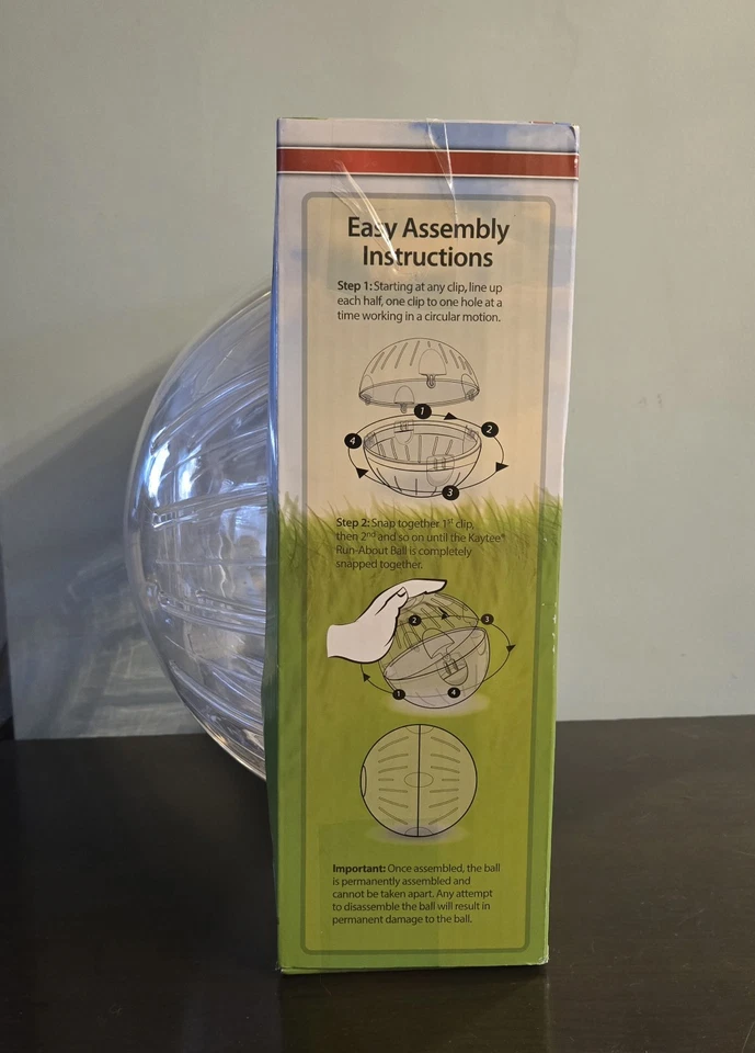 Run-About Ball Ejercicio 13" Chinchilla, Rata, Conejillo de Indias Kaytee CLARO 13 PULGADAS Foto 4 de 4