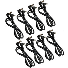 SOLUTEK 12" Guitar Pedal Power Cable Short, Double Right-Angle for 12 Inches