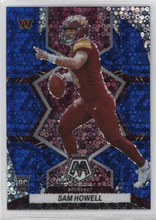 2022 Panini Mosaic NFL Debut No Huddle Blue Prizm 30/75 Sam Howell Rookie RC gb6