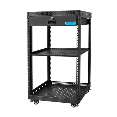 OCEANHUG 16U Server Rack Cabinet with Drawer  Full Size Rack Shelf - Integrat...