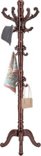 Wooden Classic Coat Rack Stand, Solid Wood Coat Rack Freestanding with 14 Hooks,