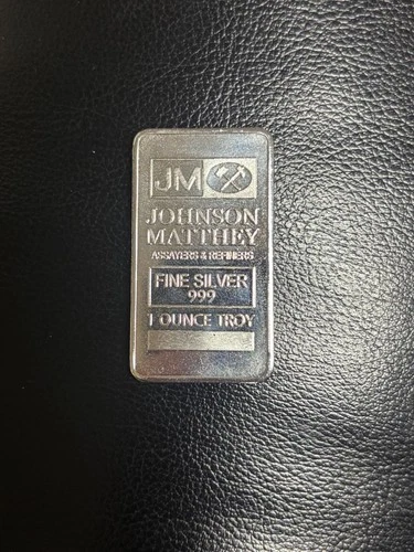 Johnson Matthey Silver Bar 1 oz Troy Ounce .999 Fine