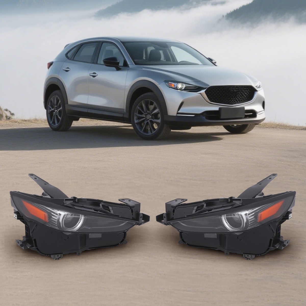For 2020-2025 Mazda CX-30 Adaptive LED Headlight Headlamps w/AFS
