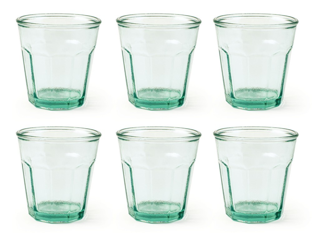 H&H 6 Casual Glasses In Recycled Glass Cl.25