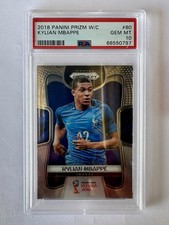 2018 Panini Prizm FIFA Kylian Mbappe PSA 10 GEM MINT Rookie Card #80 France RC. rookie card picture
