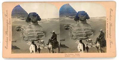 Stereoview Stereoscope Card The Sphinx Egypt Excelsior Stereoscopic Views 
