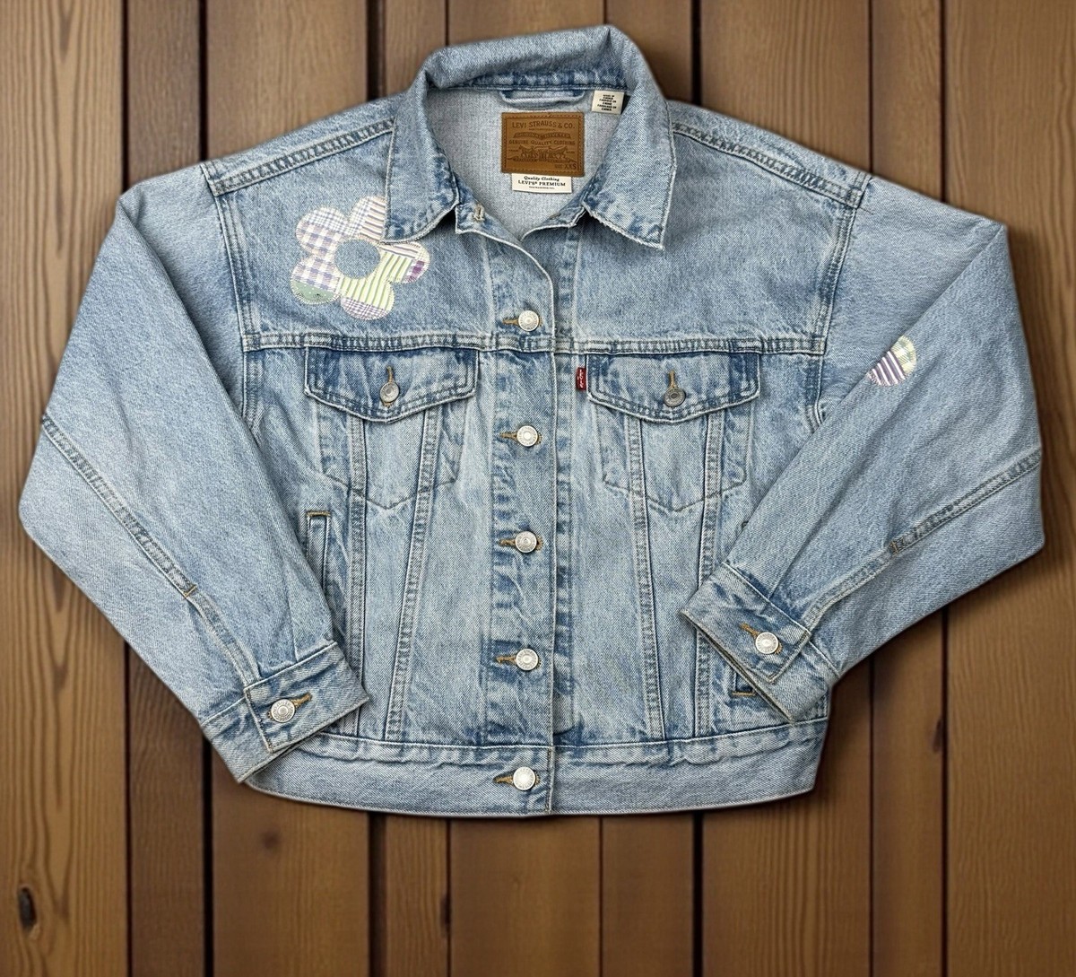 Levi's 90's Patchwork Trucker Jacket Floral Women's XXS | eBay