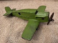 Scarce Size 1930  s BREMEN Toy Airplane By HUBLEY CAST IRON - Smallest Size
