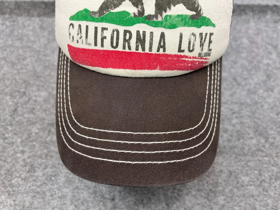 Gorra California Love espalda a presión adulto talla única gris algodón mezcla nailon camionero Foto 3 de 4