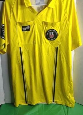 Official Sports Yellow U.S. Soccer Federation Referee Program Shirt Size M