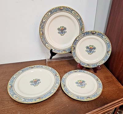 LENOX AUTUMN PRESIDENTIAL FOUR PIECE PLATE SET - 2 DINNER - 2 SALAD