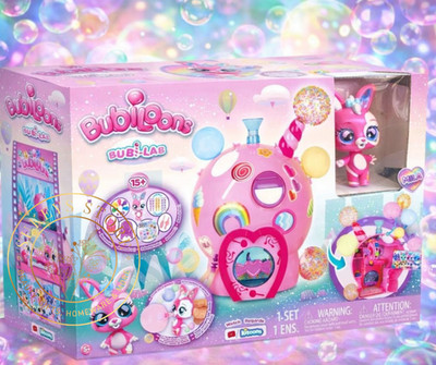 Bubiloons Bubi-Lab Spielset mit Mila Bubble Maker Zubehör & 20 Bubbles