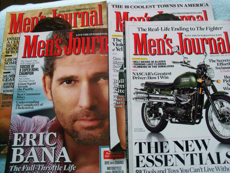 4 Man's Journal Magazines, 2011, Gently Used