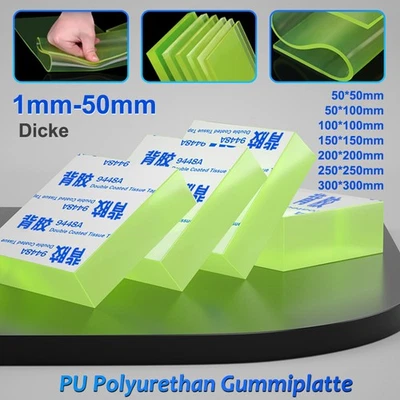 Selbstklebend PU Gummiplatte Polyurethan Urethan Gummi Platten Dicke 1mm-50mm - Bild 1 von 4