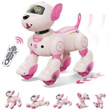 Programmable RC Robot Dog Toy with Voice for Kids, 2.4GHz Remote Robot Pet wi...
