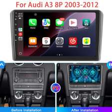 9" Para Audi A3 8P 2003-2012 Android14 Carplay GPS Multimedia Coche Estéreo Radio BT