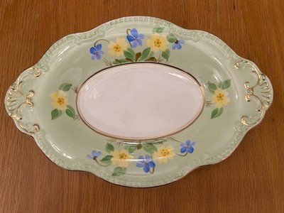 Vintage, handbemalte Roslyn Bone China kleine Servierschale