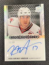 2022-23 UPPER DECK THE CUP ROD BRIND'AMOUR ENSHRINEMENTS AUTO #ed 72/99