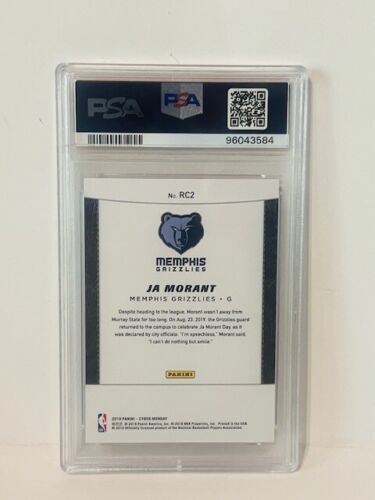 Ja Morant Rookie RC PSA 10 Rookie insert sp 2019 Panini Cyber Monday /199 Holo - Picture 2 of 3
