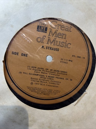 Richard Strauss – Great Men Of Music Boxset 1977 Vintage Vinyl Record - Picture 13 of 17