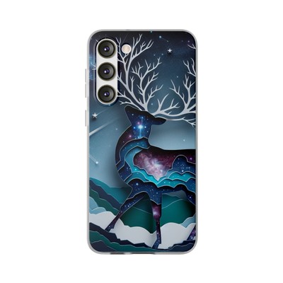 Celestial Deer Slim Tough Resistant Phone Back Case iPhone Samsung S  Series