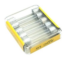 Box of 10 Bussman Buss Fuses AGC-10 Tube Fuse 10A 250V 5 Per Pack