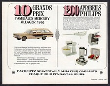 1967 MERCURY Villager Station Wagon Vintage Original Print AD - Philips contest