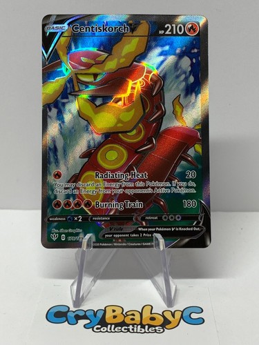 Pokemon Centiskorch V 179/189 Darkness Ablaze Sword & Shield FULL ART