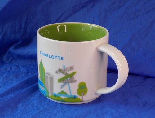 Starbucks Charlotte You Are Here Collection 14oz Keramik Kaffeebecher 2014