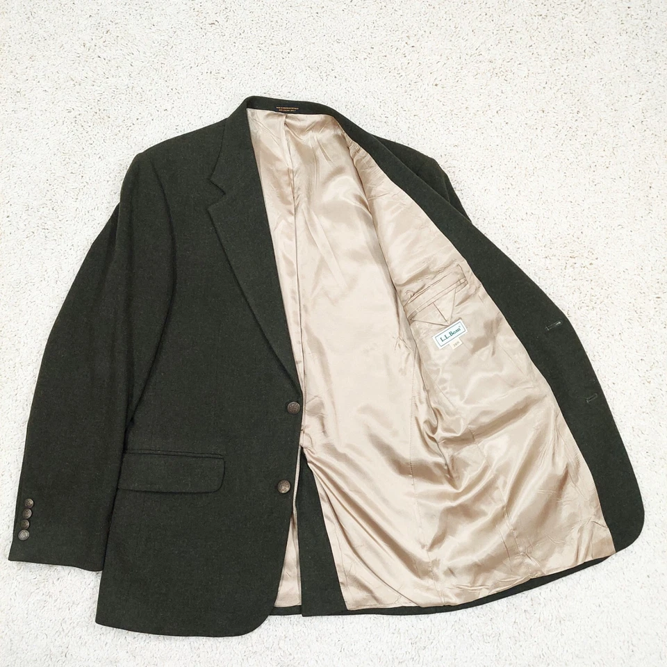 Abrigo Blazer Deportivo de Lana Verde Tiroler Loden x LL Bean 38R De Colección, 2 Botones, Caza Foto 2 de 4