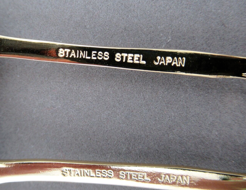 Teaspoons Gold Plate Over Stainless Silverware Rose Embossed Japan 5" Set 8 - Picture 4 of 5