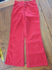Vintage Sears Roebuck Girls Red Pants Size 14