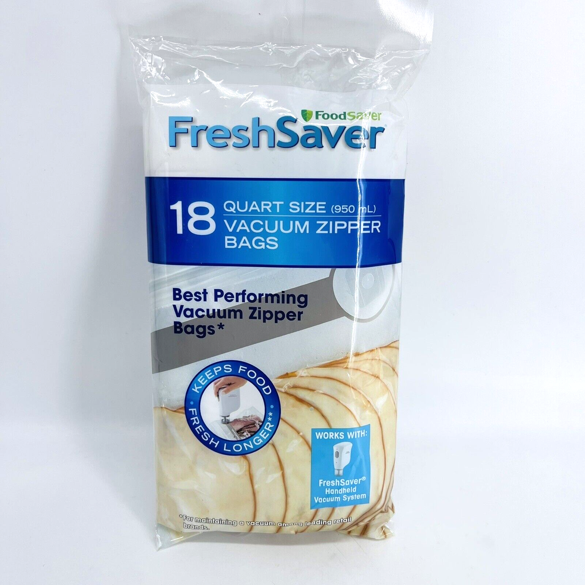 FOOD FRESH SAVER 18 QUART SIZE VACUUM ZIPPER BAGS-FOOD STORAGE