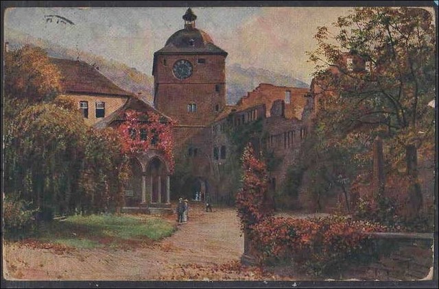 Ansichtskarte Heidelberg Schloss Feldpost gelaufen 2 Fotos Gebrauchsspuren Ansichtskarte Heidelberg Schloss Feldpost gelaufen 2 Fotos Gebrauchsspuren