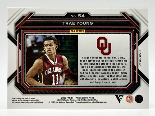 2023-24 Prizm Draft Venom Snakeskin Variation #54 Trae Young SSP Atlanta Hawks - Picture 2 of 2