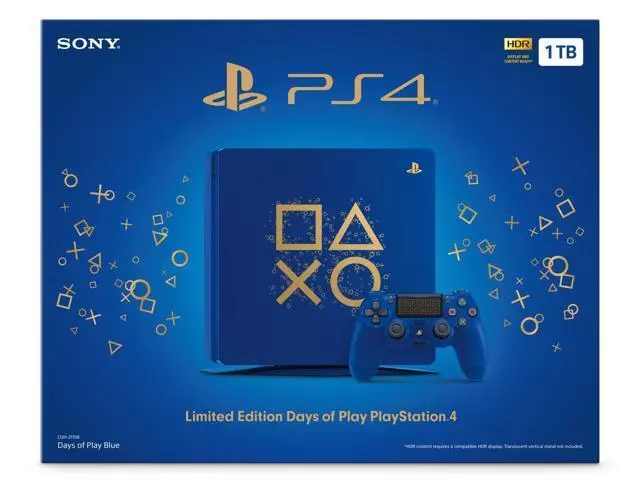 Sony PlayStation 4 SLIM 1TB Console - Days of Play Blue System Bundle [PS4]  NEW