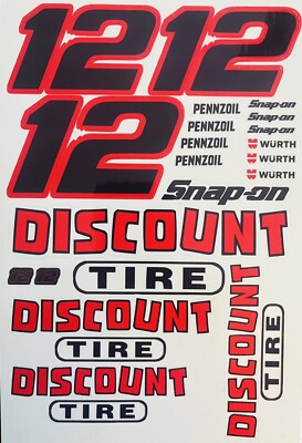 1/10 Scale R/C Racing Vinyl Decal/Sticker Sheet W/ Sponsor Sticker Dis. Tire #12