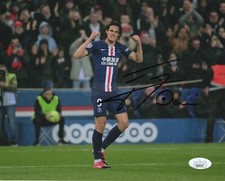 PSG Paris Saint Germain Edinson Cavani Autographed Signed 8x10 Photo JSA COA #6