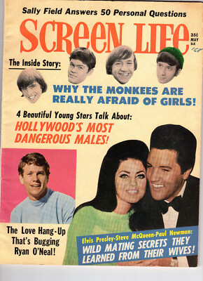 SCREEN LIFE MAGAZINE MAY 1968 ''THE MONKEES- ELVIS- RYAN O'NIEL'' MORE!