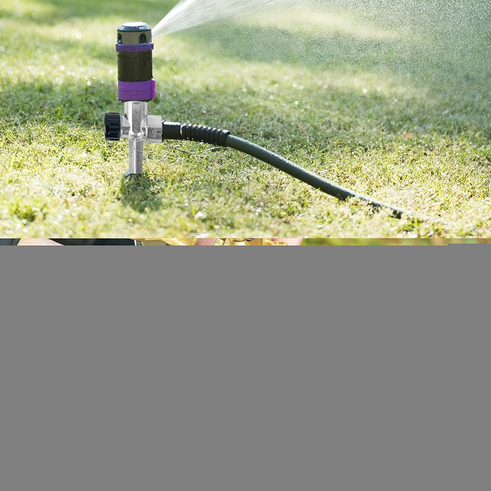 4Pack 1/2Inch Zinc Alloy Lawn Sprinkler Spike Bas Water Flow Thru