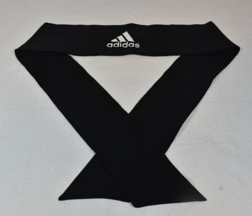 ADIDAS Black Unisex Alphaskin Tennis Headband Lightweight Head Tie w/Adidas Logo
