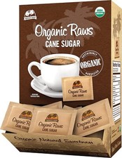 Tropically Grown Organic Raws Cane Sugar, 200/Box