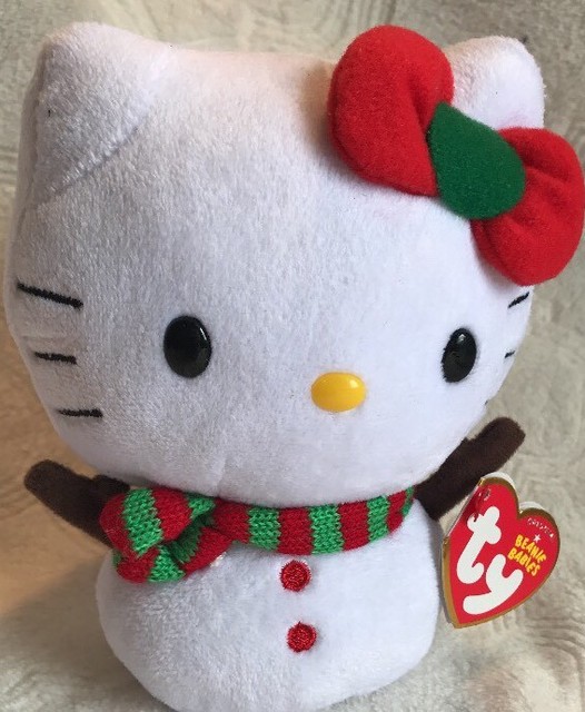 Christmas Ty Beanie Babies Hello Kitty SNOWKITTY Collectible PLUSH eBay