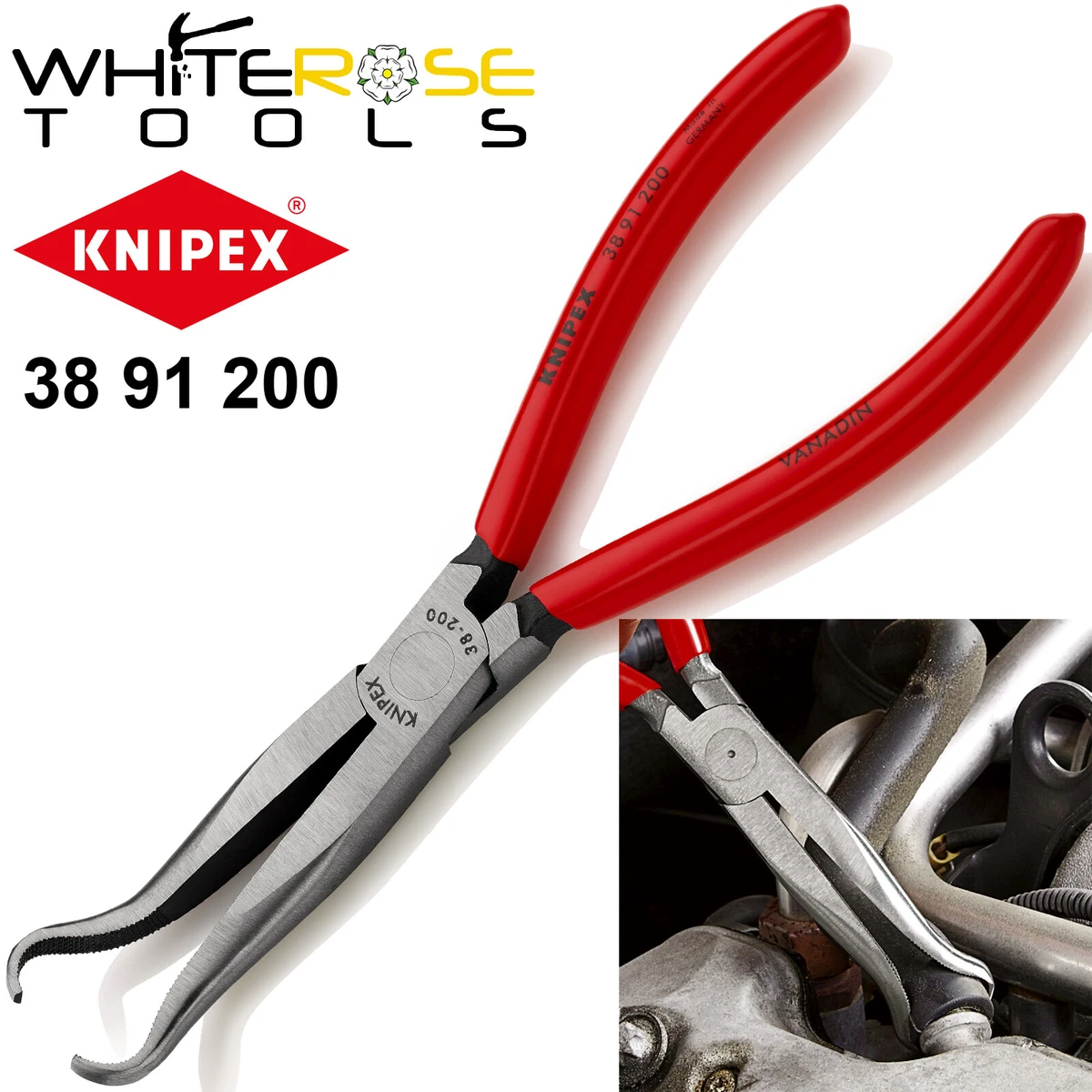 BETA 011620010 - Extra-long Flat Chrome-plated Knurled Nose Pliers With Slip Proof Double Layer Pvc Coated Handles Multi Pack