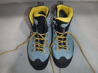 Asolo Tacoma GV Goretex Womens Hiking Ankle Boots 8 US Vibram Soles Blue, Yellow