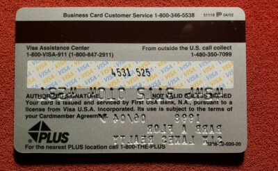 CitiBank Platinum Select Driver's Edge MasterCard exp 2002 cc1720