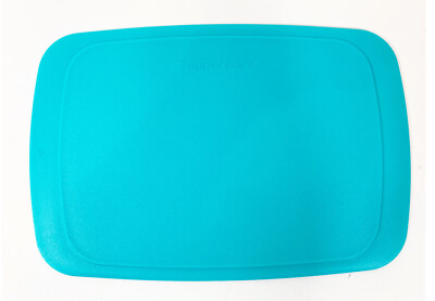 Tupperware Stackable Cutting Board Rectangle 10 x7  Teal-NEW