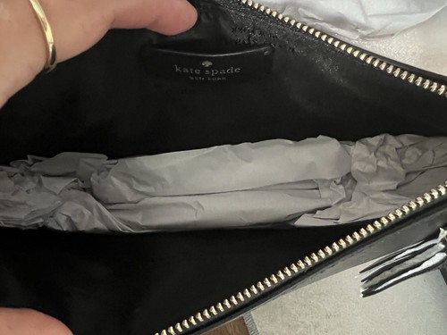 Bolso Bandolera Kate Spade Sadie Cremallera Cuero Negro KE594 - Imagen 5 de 10