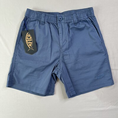 AFTCO Fishing Shorts Youth Medium ~22-24 Landlocked Blue Moonlight Outdoor NWT