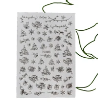 Christmas Nail Stickers TL0055 Silver